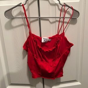 NWOT Princess Polly Red Corset Top